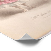 Vintage Ballerina in Rosa, Poster (Ecke)