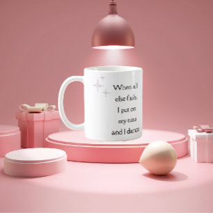Vintage Ballerina mit Niedlichem Tutu-Zitat Kaffeetasse