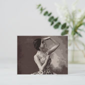 Vintage Ballerina Postkarte (Stehend Vorderseite)