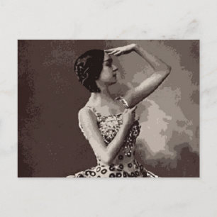 Vintage Ballerina Postkarte