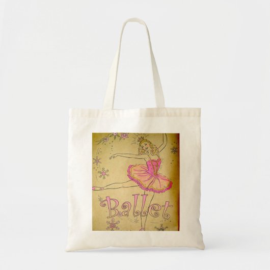 Vintage Ballerina-Taschen-Tasche Tragetasche (Vorne)