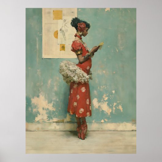 Vintage Ballet-Eleganz Poster (Vorne)