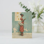 Vintage Ballet Eleganz Postkarte (Stehend Vorderseite)
