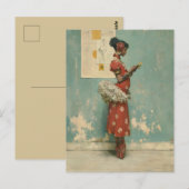 Vintage Ballet Eleganz Postkarte (Vorne/Hinten)