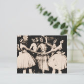 Vintage Ballet Postkarte (Stehend Vorderseite)