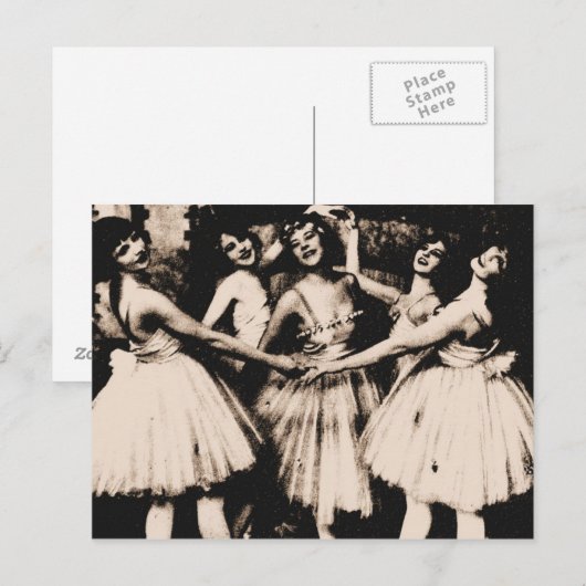 Vintage Ballet Postkarte (Vorne/Hinten)