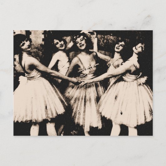 Vintage Ballet Postkarte (Vorderseite)