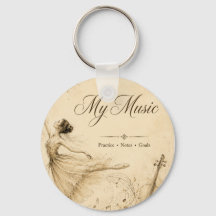 Vintage-Ballettmusik-Schlüsselanhänger
