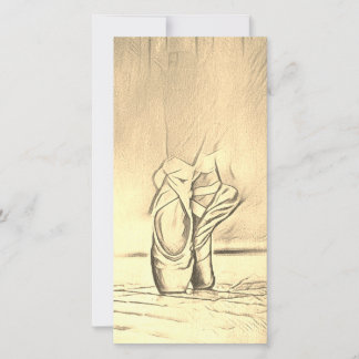 Vintage Ballettschuhe Vielen Dank Lehrerkarte