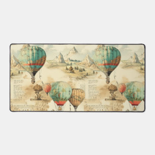 Vintage Ballon-Wildnis-Karte Berg Schreibtischunterlage
