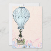 Vintage Ballonfahrt Valentine Einladung (Rückseite)