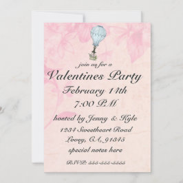 Vintage Ballonfahrt Valentine Einladung