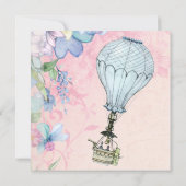 Vintage Ballonfahrt Valentine Einladung (Rückseite)