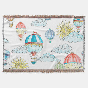 Vintage Balloons: Whimsical Watercolor Nahtlos. Decke