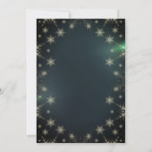 Vintage Balls Ornamente Schneeflocken Einladung (Rückseite)