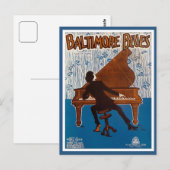 Vintage Baltimore Blues-Musikcover Postkarte (Vorne/Hinten)