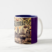 Vintage Baltimore Harbor Tasse (VorderseiteRechts)