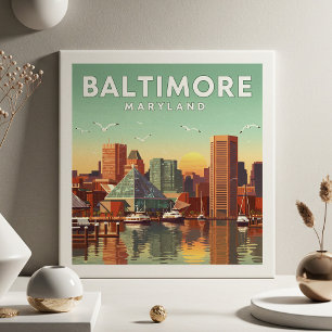 Vintage Baltimore Maryland Fliese