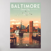 Vintage Baltimore Poster (Vorne)