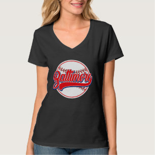 Vintage Baltimore-Stadtbild Baseball für Männer Fr T-Shirt