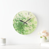 Vintage Bamboo Große Wanduhr (Zuhause)