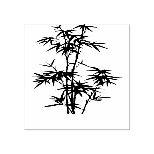 Vintage Bamboo-Walddarstellung Gummistempel (Prägung)