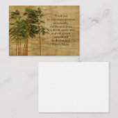 Vintage Bambus-Blätter Dankeschön-Karte Mitteilungskarte (Vorne/Hinten)