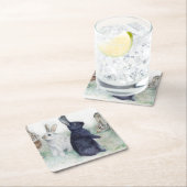 Vintage Banden, glückliche Ostern Rechteckiger Pappuntersetzer (Vor Ort)