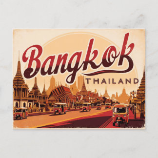 Vintage Bangkok, Thailand Postkarte