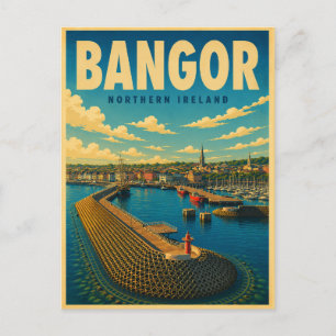 Vintage Bangor Nordirland Geschenke und Souvenirs Postkarte