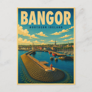Vintage Bangor Nordirland Geschenke und Souvenirs Postkarte