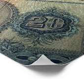 Vintage Banknoten Poster (Ecke)