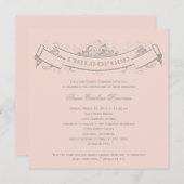 Vintage Banner Taufe/Einladung zur Feier Einladung (Vorne/Hinten)