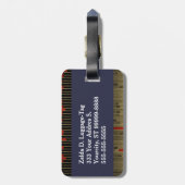 Vintage Bar Graph Chart Gepäckanhänger (Rückseite vertikal)