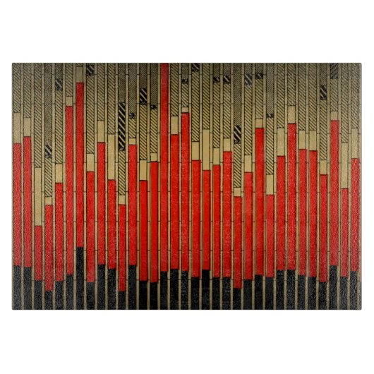 Vintage Bar Graph Chart Schneidebrett (Vorderseite)