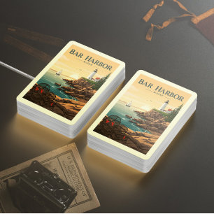 Vintage Bar Harbor Maine Spielkarten