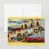 Vintage Bar Harbor Postkarte (Vorne/Hinten)