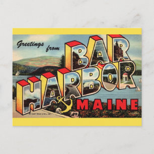 Vintage Bar Harbor Postkarte