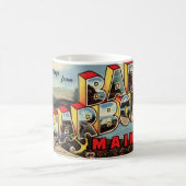 Vintage Bar Harbor Postkarten-Tasse Kaffeetasse (Mittel)