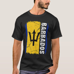 Vintage Barbadian Flag Barbados Pride Roots Herita T-Shirt
