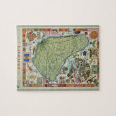 Vintage Barbados-Inselkarte Puzzle (Horizontal)