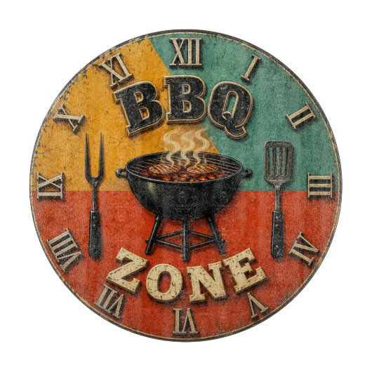 Vintage Barbecue Charcoal rill Master Gift Schneidebrett (Vorderseite)