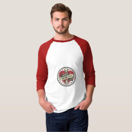 Vintage Barber Pole Love Heart Raglan Baseball T-S T-Shirt