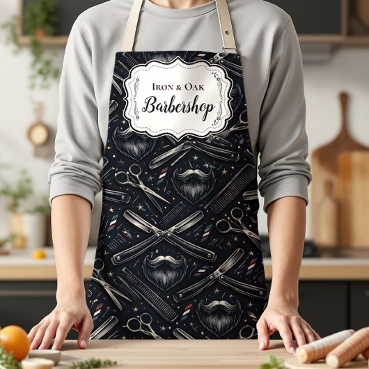 Vintage Barber Shop Tools Style Schürze