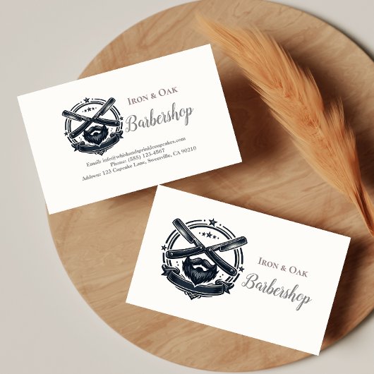Vintage Barber Shop Tools Style Visitenkarte