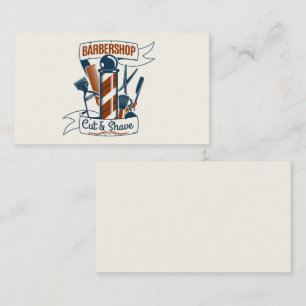 Vintage Barbershop Business Card Visitenkarte
