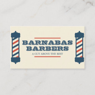 Vintage-Barberstange-Friseurgeschäft Visitenkarte
