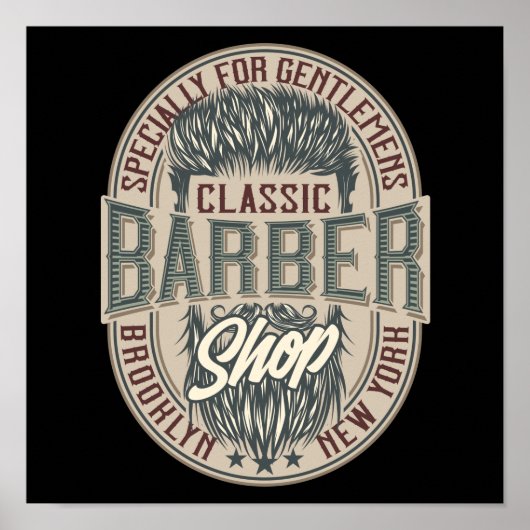VIntage-Barbier-Logo Poster (Vorne)
