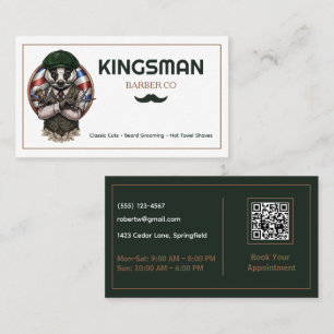 Vintage-Barbier   Personalisierter Friseursalon-QR Visitenkarte