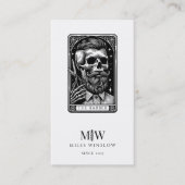 Vintage-Barbier-Tarot-Logo-Monogramm Visitenkarte (Vorderseite)